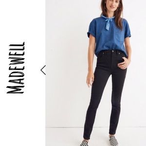 Madewell high riser black skinny jeans